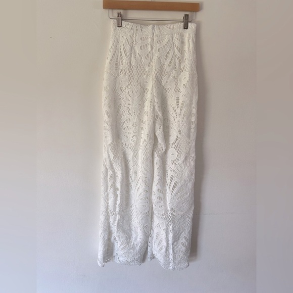 Lulus My Heart Is Yours White Lace-Up Crochet Two Piece Jumpsuit Size XS NWT - Picture 12 of 14